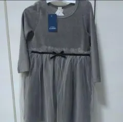 グレー 長袖ワンピース 95cm