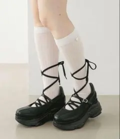 Heather 2WAY 蓬鬆運動鞋 黑色