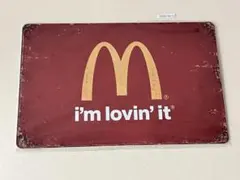 レトロデザイン McDonald's ブリキ看板
