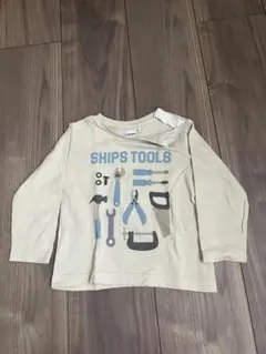 SHIPS 長袖Tシャツ 工具柄 80cm