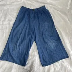 デニムブルー ガウチョパンツ