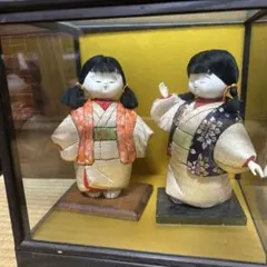 日本人形 2体セット 伝統的な着物