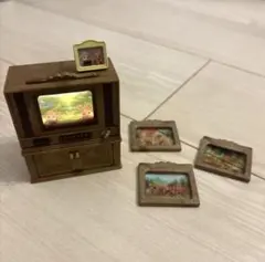 【レア商品】シルバニアファミリー テレビセット ミニチュア 家具 レトロ