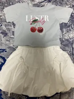 レピピアルマリオ　ライトブルー チェリー Tシャツ 165/87