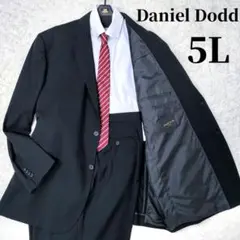 大きいサイズ ダニエルドット スーツ 5L 背抜き 黒 シャドーストライプ