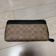 COACH 長財布 シグネチャー ラウンドファスナー