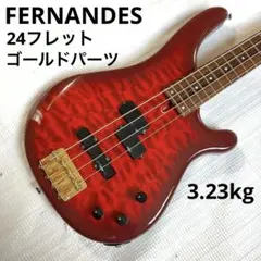 FERNANDES エレキベース 24フレット PJベース 3.23kg レッド