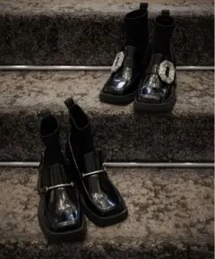 herlipto Square ローファーブーツToe Loafer Bootsのサムネイル