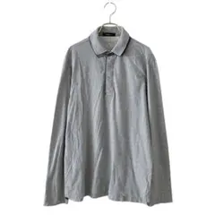 Zegna Sport ゼニアスポーツ(L)メンズ 長袖ポロシャツ /グレー