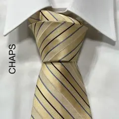 TG2494 CHAPS レジメンタル ストライプ シルク ネクタイ 일본제