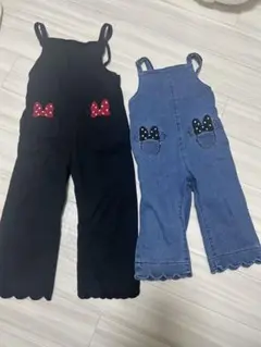 petit main ディズニー　ミニーちゃんサロペット