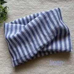 no.15q stripe☆青と白☆爽やかストライプ スヌード☆紫外線、冷房対策