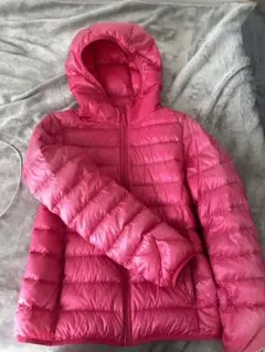 UNIQLO フード付きピンクダウンジャケット M