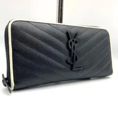 ✨美品 希少デザイン✨サンローラン　長財布　ラウンドファスナー　カサンドラ
