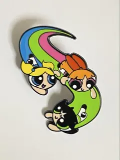 P420★パワーパフガールズ　ピンバッジ★レインボー　ピンズ★