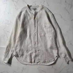 【美品】マーガレットハウエル　バンドカラーシャツ　リネン100％　夏用　Mサイズのサムネイル