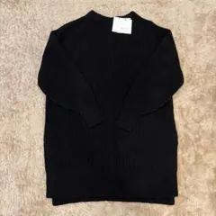 PLST ブラックリブ編みニット Sサイズ