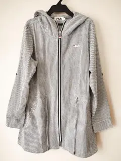 【新品】FILA フィラ★　UVスタイルアップシェードパーカー　ストライプ★M