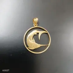 ドーラン ネックレス ブルー グリーン エナメル フィッシュ 魚