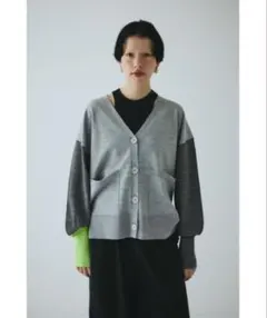 HeRIN.CYE ヘリンドットサイ　カーディガン　バイカラー