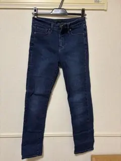 スキニーデニム ダークブルー ハイウエスト