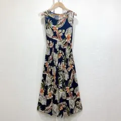 K&G INTERNATIONAL ボタニカル柄 ロング ワンピース リゾート