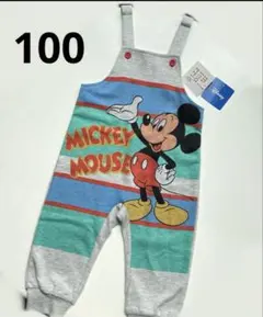 子供服　ディズニー　ミッキーマウス　サロペット　オーバーオール　スウェット　新品