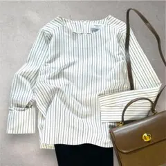 OPAQUE.CLIP　ストライプ柄ブラウス