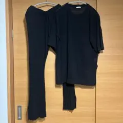 GU シアーオーバーサイズセーター と シアーリブニットパンツ セット