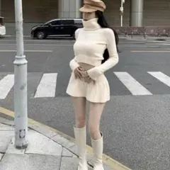 Dazy ハイネックセーター&リブニットスカート　セットアップ