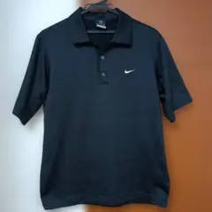 Nike ポロシャツ 刺繍ロゴ 半袖 ブラックのサムネイル