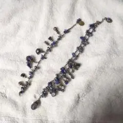 天然石ビーズ ネックレス 青系