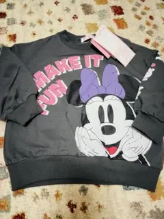 ミニーマウス トレーナー グレー