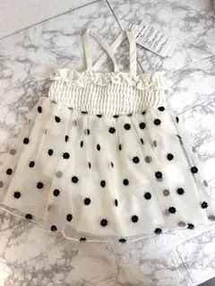 女の子用花柄ワンピース水着　白　ベビー　キッズ