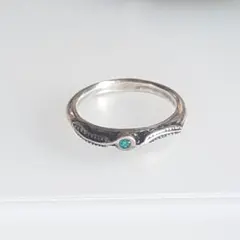 Navajo Turquoise Feather Ring Sterling - メルカリ