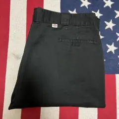 70s USA製 Dickies チビタグ ワークパンツ チノパン ブラック