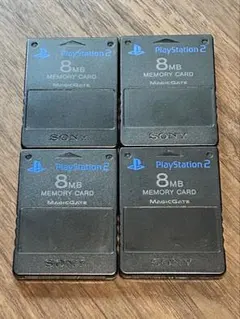 PlayStation 2 8MB メモリーカード 4個　ケース付