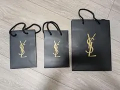 YSL ショップ袋 3点セット 黒