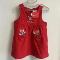 新品 MIKI HOUSE ワンピース S(70-80) レッドのサムネイル