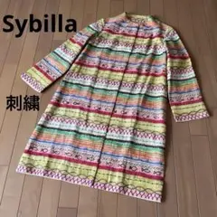 ★シビラ★総刺繍コート／ワンピース　　麻のサムネイル