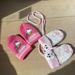ハローキティ ミトン ピンク 2点セットのサムネイル