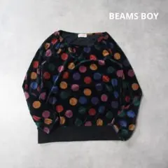 BEAMS BOY / ベルベット リボン スウェット シャツ トレーナー Mのサムネイル