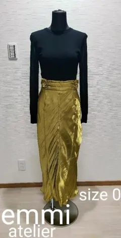 emmi atelier ニットドッキングワンピースドレス