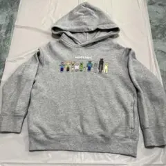 マインクラフト フード付きパーカー 130cm~ グレー