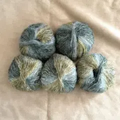 グラデーションモヘア　グリーン系