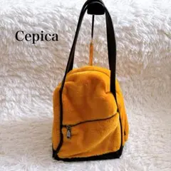 【極美品】 Cepica フェイクファー ショルダーバッグ オレンジのサムネイル