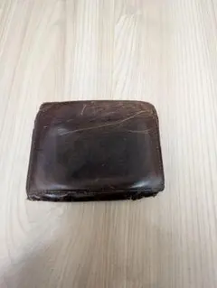 ダークブラウン レザー 二つ折り財布