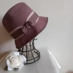 極美品 皇室御用達 マキシン お花モチーフ ラビットウール クロッシェ