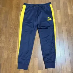 PUMA T7 イエローサイドライン トラックパンツ　XL