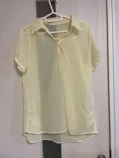 シネマクラブ 半袖ブラウスシャツ イエローL